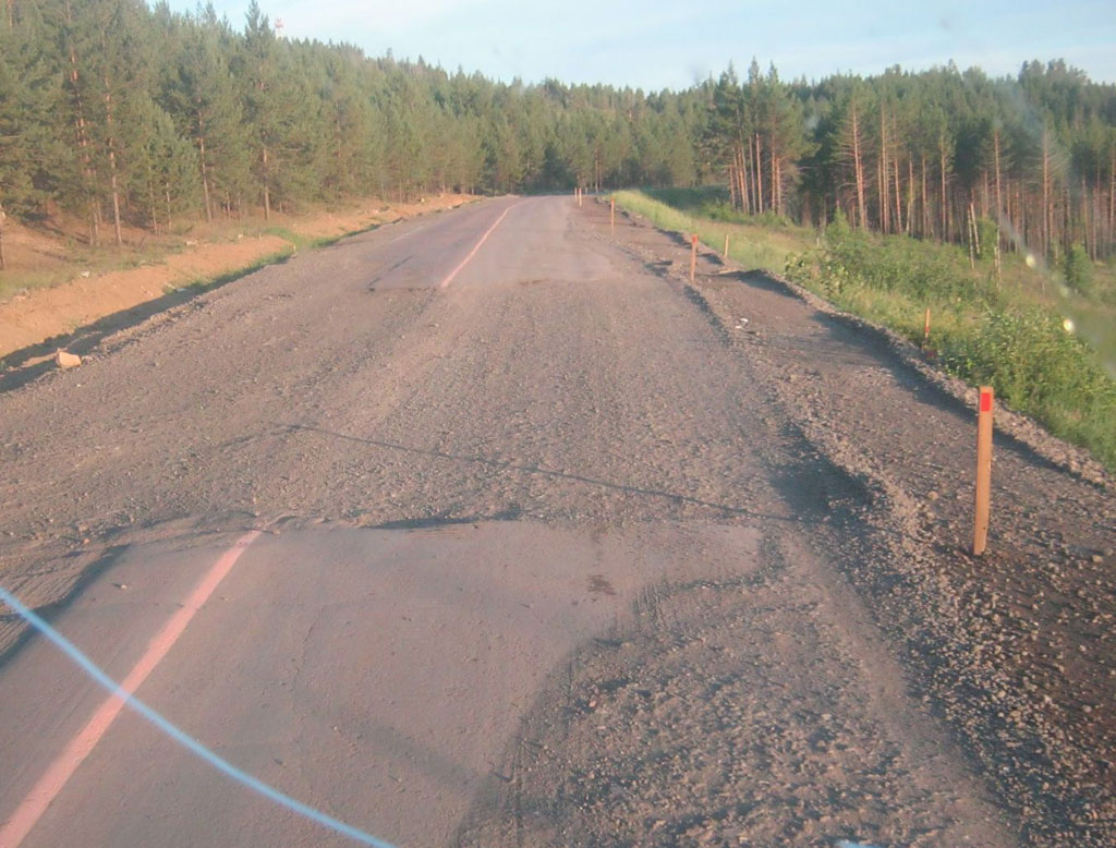 Участки дороги с плохим покрытием