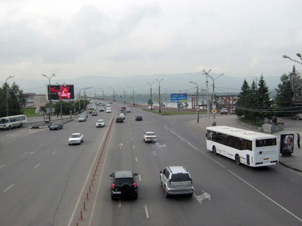 Красноярск(11)_Въезд на мост через Енисей